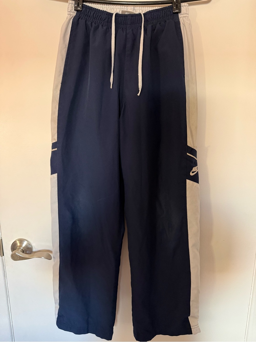 Nike Vintage Kids Unisex Navy and White Track Pants